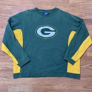 Vintage Reebok Green Bay Packers Hoodie Sz XL Green Fleece Sweatshirt NFL